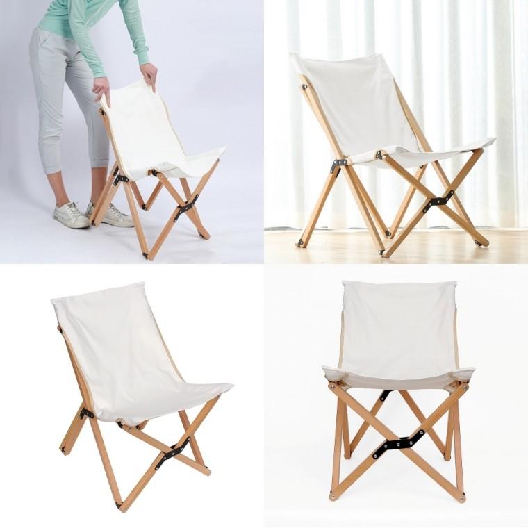 접이식 캠핑의자 45x70cm 화이트 휴대용의자 접이식낚시의자