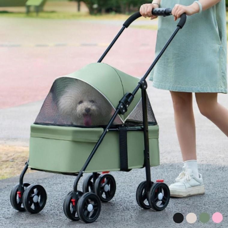 접이식 강아지 유모자 저상형 고양이 개모차 펫모차