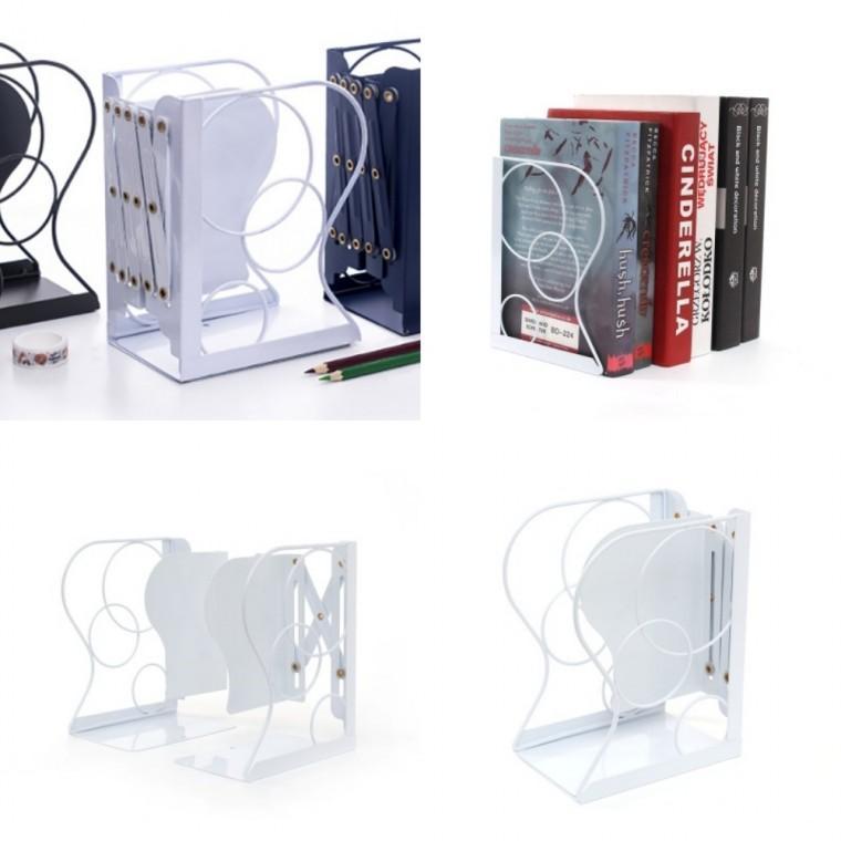 어반 원형프레임 접이식 책꽂이 화이트 스탠드책꽂이 북엔드