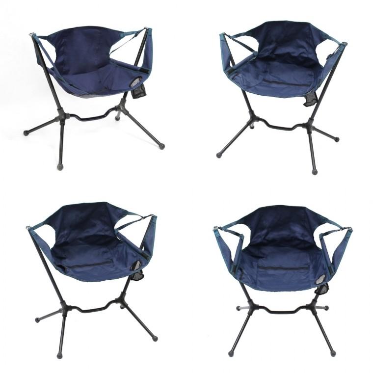 접이식 스윙 캠핑의자 네이비 캠핑릴렉스체어 피크닉의자