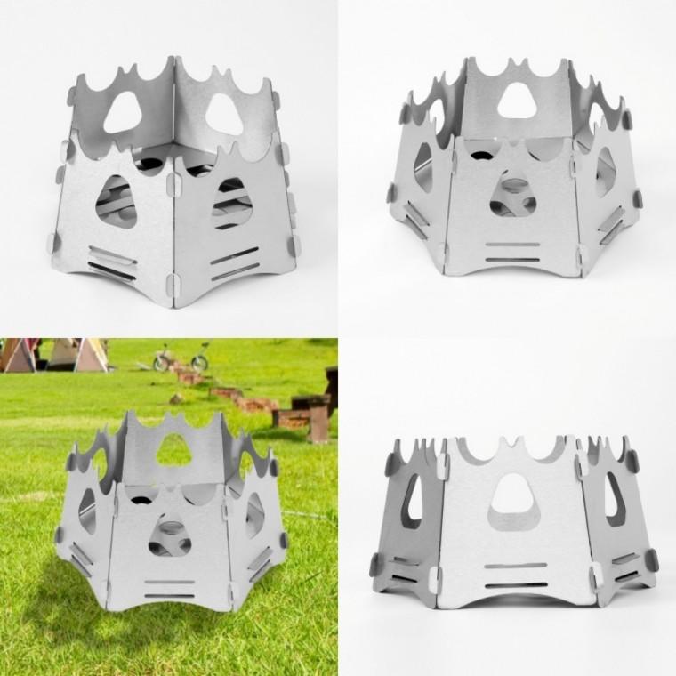 접이식 우드스토브 16.5x9cm 휴대용 펜션