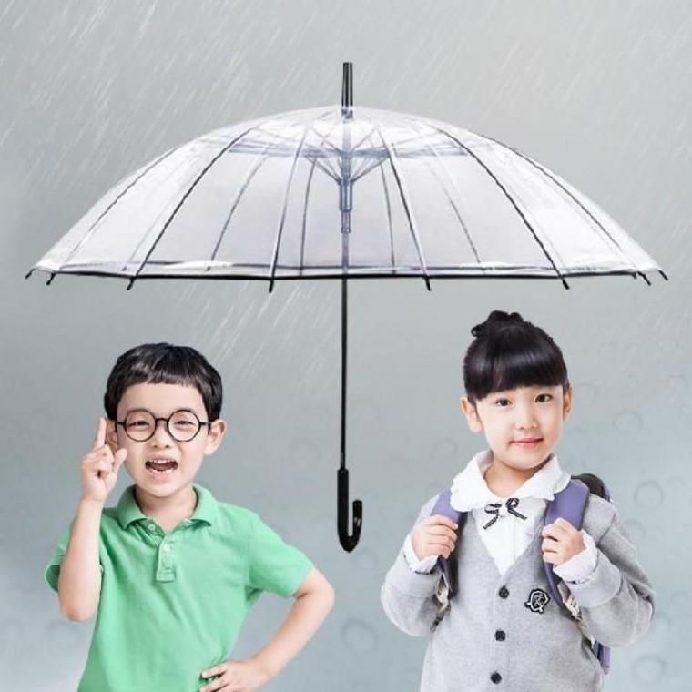 1개 16살대 투명비닐우산 투명우산 비닐우산 1단 장우산 투명 골프우산 자동우산