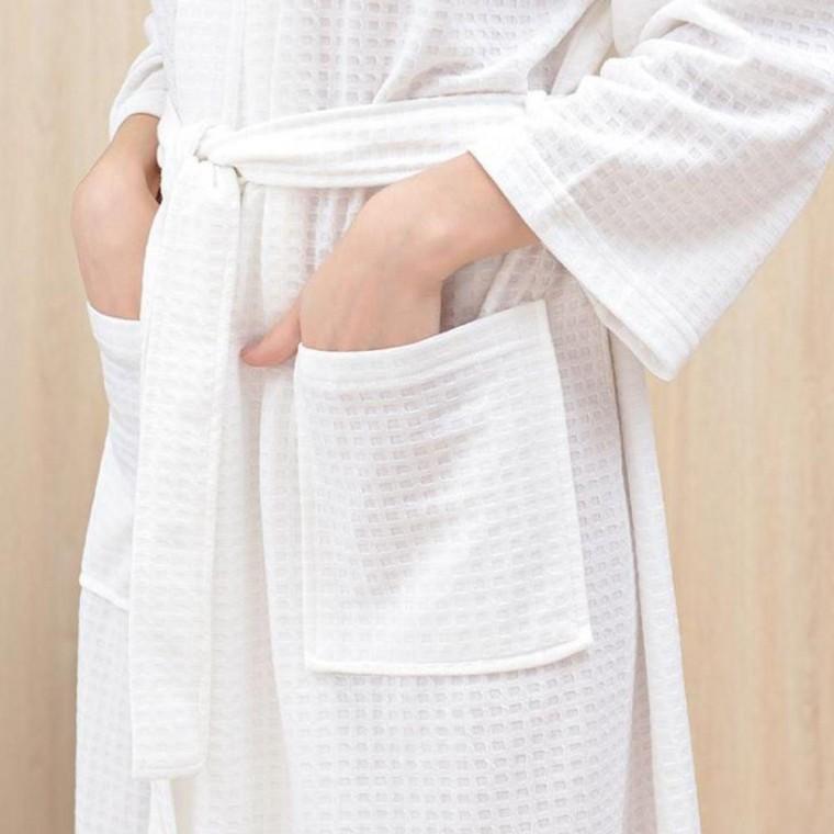 극세사 커플 와플 목욕 가운 수면 잠옷 세트 여성 남성 샤워 골프 부드러운 단색 사계절