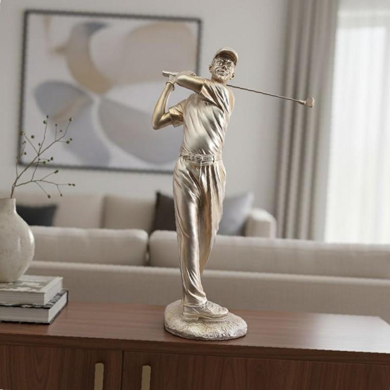 골프 스윙 피규어 인테리어 오브제 거실 사무실 데스크 장식 소품