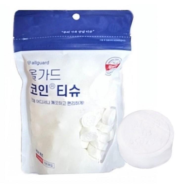 휴대용 코인티슈 100개 캠핑용 가정용 물수건 행주