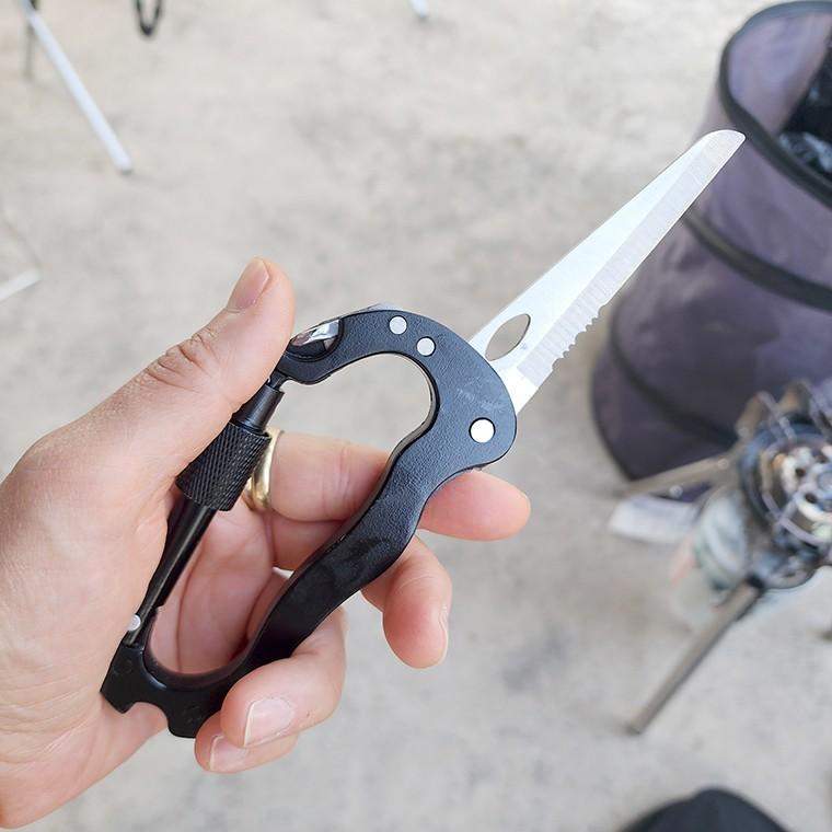 다기능 EDC 카라비너 나이프 캠핑 걸이