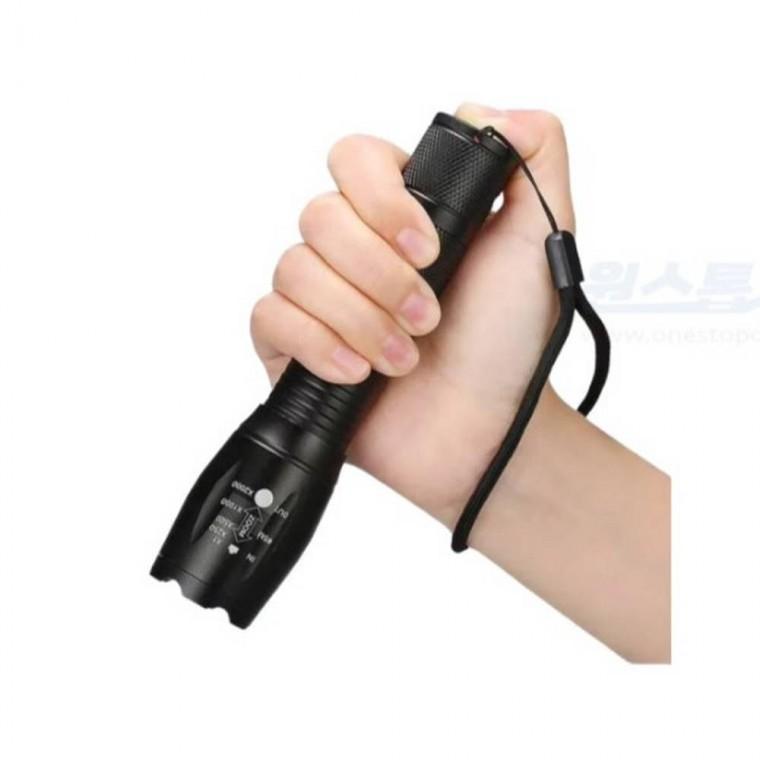 야외 줌기능 손전등 후레쉬 5모드 낚시 고휘도 LED 캠핑