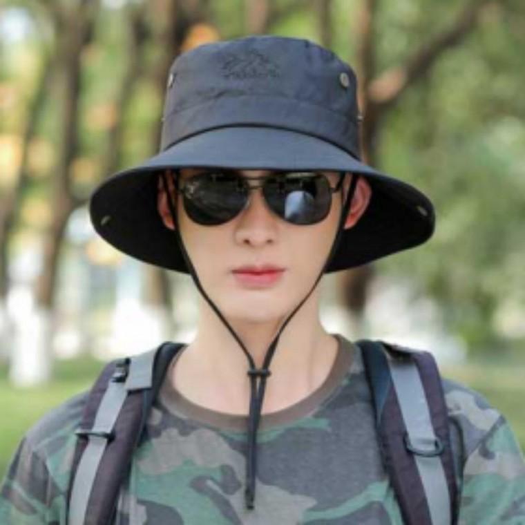 남자 등산용 버킷햇 낚시 햇빛 그늘막 벙거지 끈 모자 아웃도어 캠핑 야외 활동 자외선차단 햇빛가리개 사