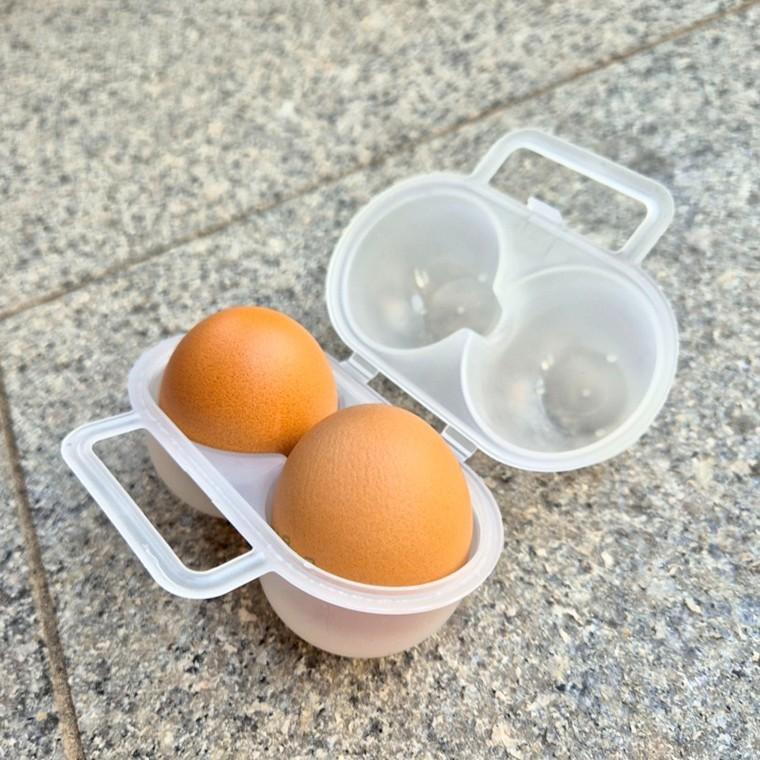 휴대용 2구 계란케이스 캠핑 보호