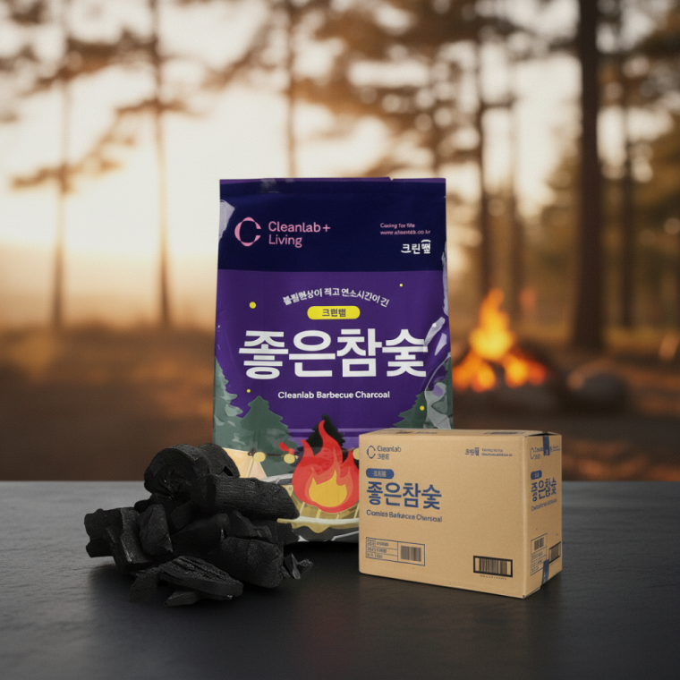 캠핑용 맹그로브 참숯 흑탄 1kg 12봉 바베큐 구이용 숯 한박스