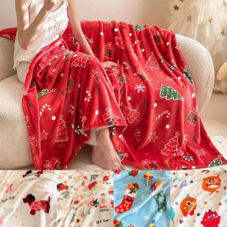무릎담요 극세사 큰담요 어깨담요 크리스마스담요
