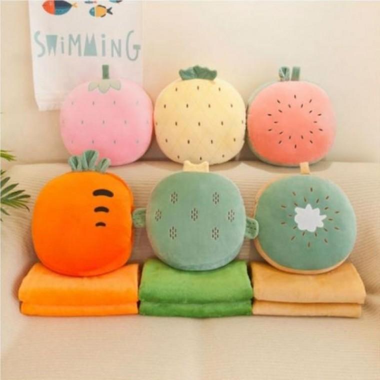 무릎담요 쿠션 차량 과일 담요 소파 사무실 극세사
