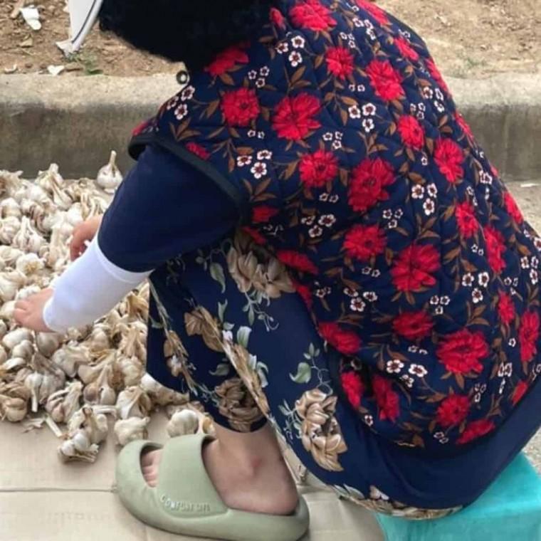 누빔조끼 꽃무늬 꽃무늬조끼 복고조끼 촌캉스조끼 60대조끼