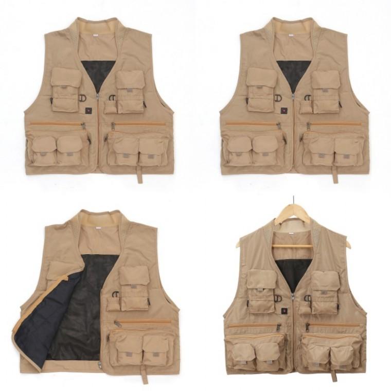 멀티포켓 레저 조끼 브라운 XXXL 낚시 하이킹