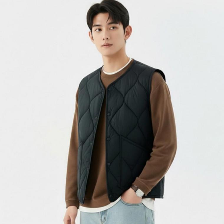 퀄팅 조끼 남성 겨울 이너 베스트 아우터 누빔