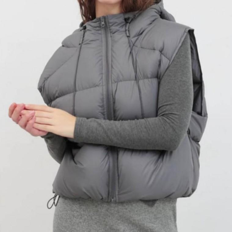 여성 조끼 패딩 베스트 패션 데일리룩 경량 퍼프