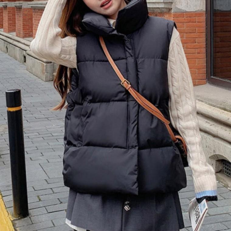 베스트 조끼 패딩 여성 가벼운 베이직 데일리