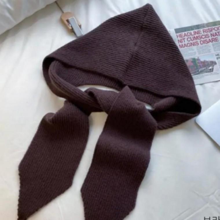 머플러 후드넥 후드 골지 니트 조끼 방한 트렌치코트