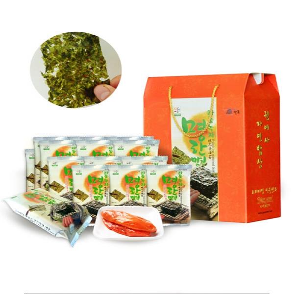 녹차 명란 맛김 선물세트(소) 6gx24 쇼핑박스포함