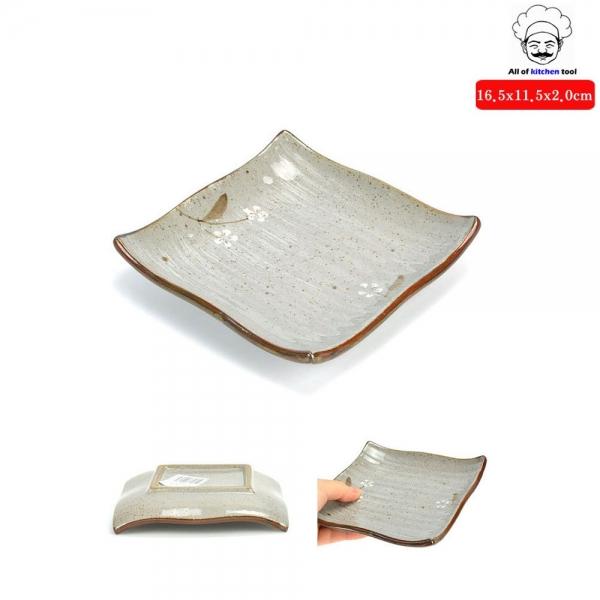 로코 설화 도자기 정사각접시 13.0cm