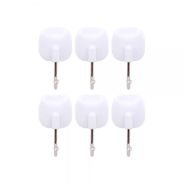 DF 화이트 티코행거(6P) 글루부착고리 벽면고리