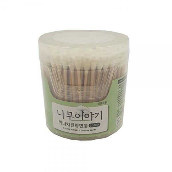 나무이야기 원터치 원형 면봉 200개입
