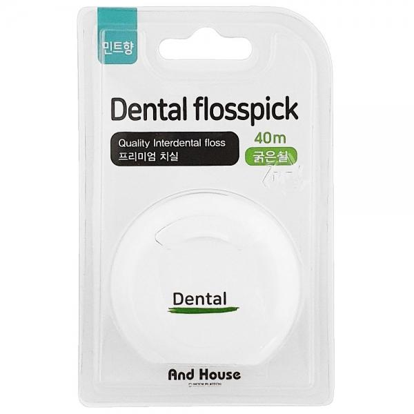 우일 덴탈 프리미엄 치실 민트향(선택) 40m 구취예방
