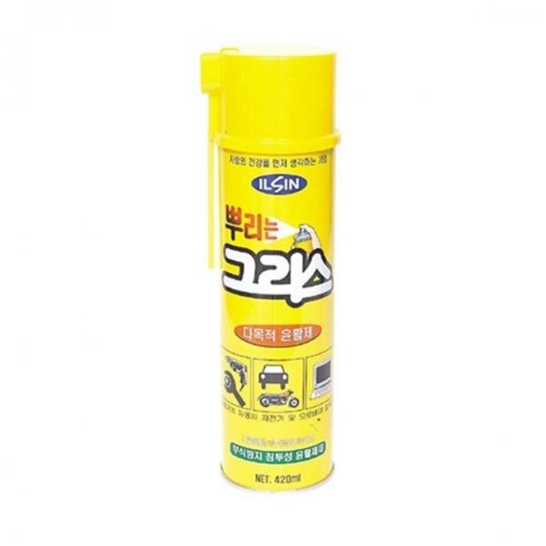 일신 뿌리는 그리스 420ml 1개 윤활제 오일 스프레이