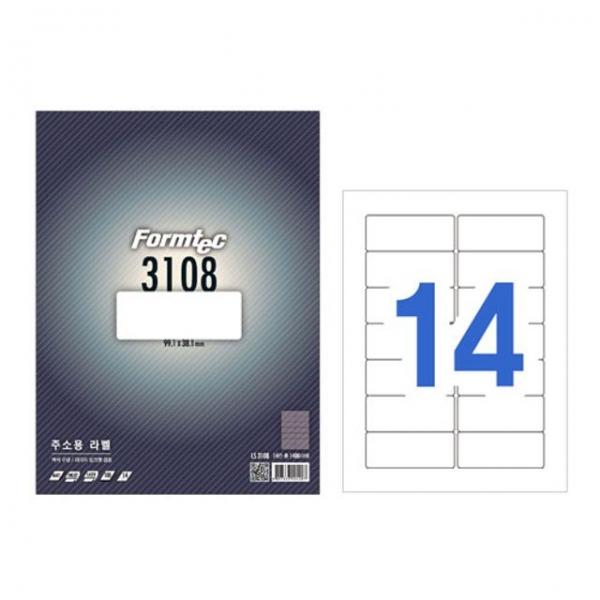 폼텍 주소라벨지 LS3108 18칸 100매