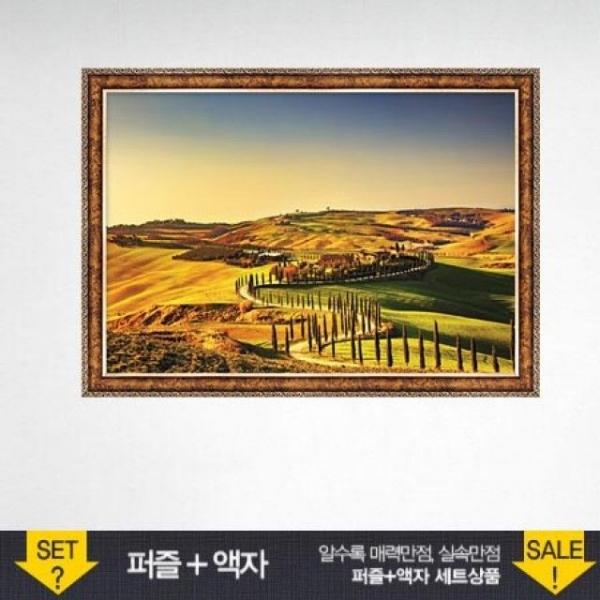 500조각 직소퍼즐 - 투스카니의 점토 길 (액자포함)