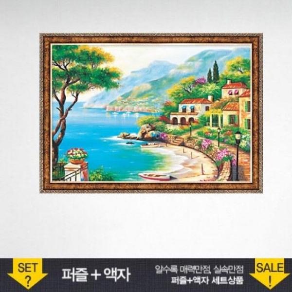 500조각 직소퍼즐 해변의 그림 같은 풍경 (액자포함)