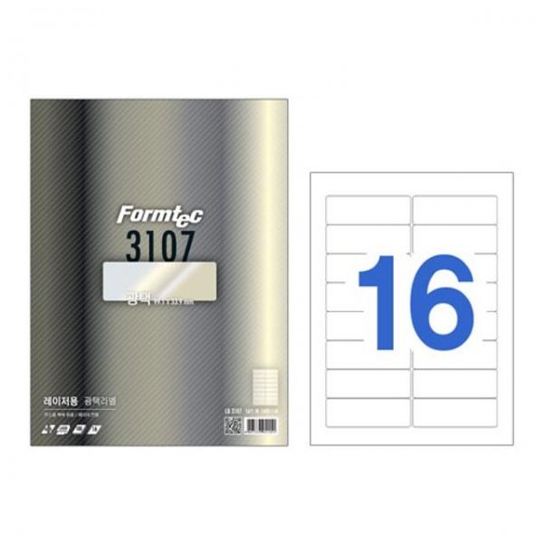 폼텍 광택라벨지 LB3107 16칸 100매