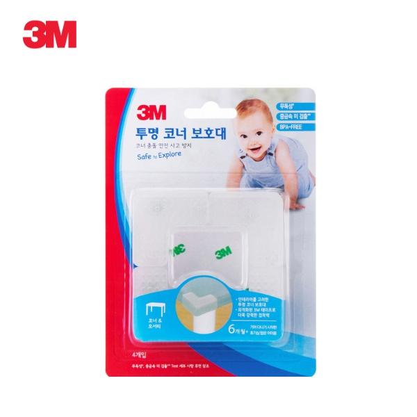 3M 투명 코너 보호대 4개입 투명
