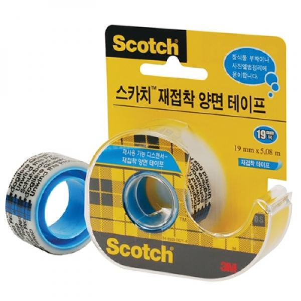3M 스카치 재접착 양면테이프 238
