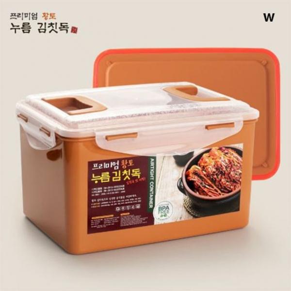 프리미엄 황토 누름 김칫독 2.7L x 2개
