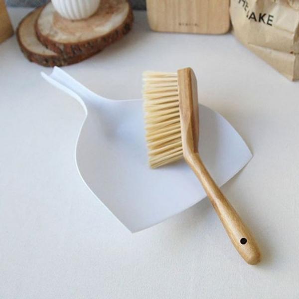 우드 손잡이 빗자루 쓰레받기 세트