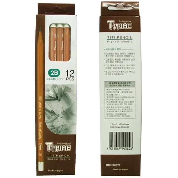 티프라임 미술연필 2B 12자루(티티) -42648