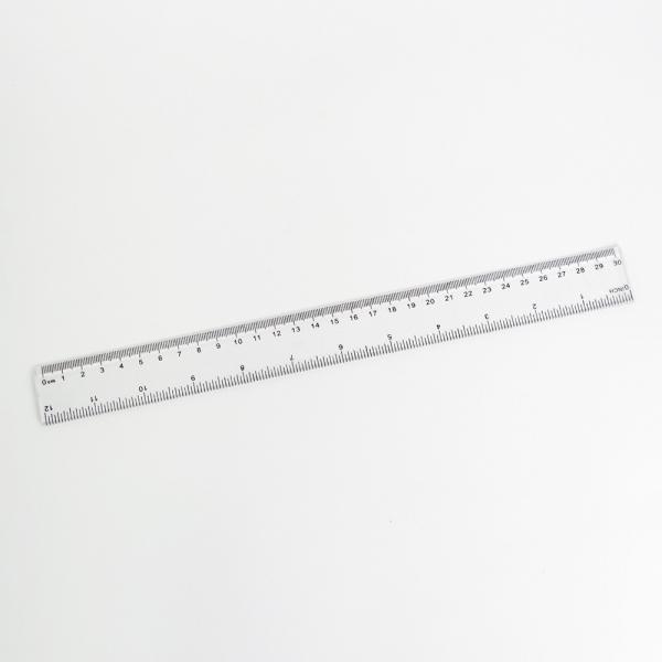 투명 플라스틱자 30cm