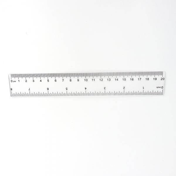투명 플라스틱자 20cm