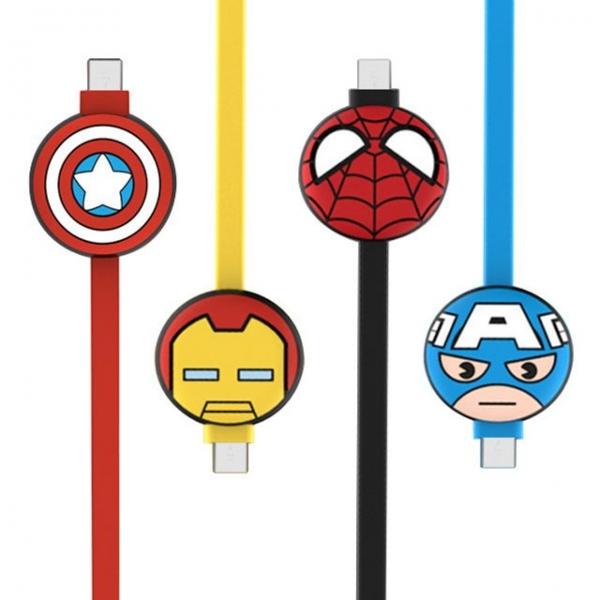 MARVEL 어벤져스 마이크로 5핀 데이터전송 충전케이블