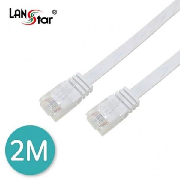 UTP평면 랜케이블 CAT.6 DIRECT 2M 흰색