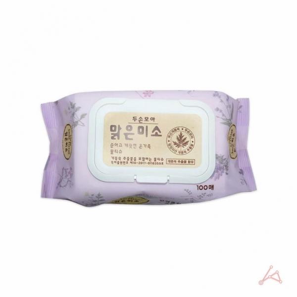 맑은미소물티슈100매 캡형