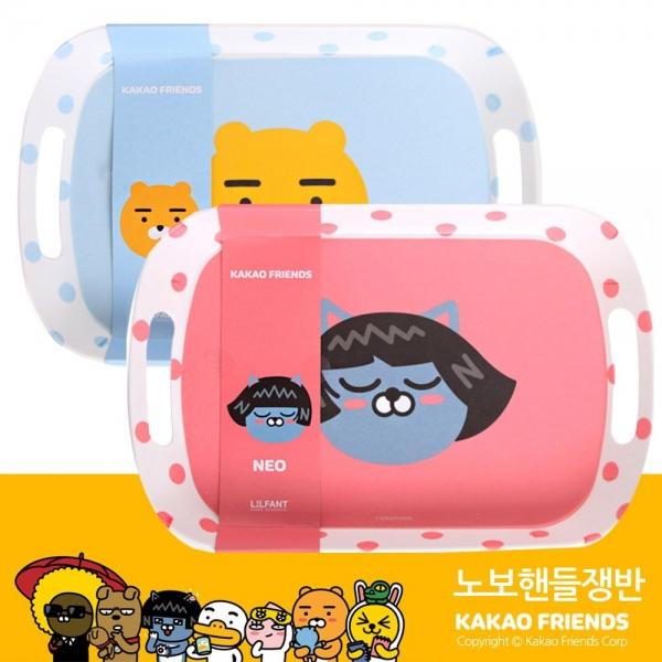 카카오프렌즈 단단한 노보핸들 쟁반 중형 카카오