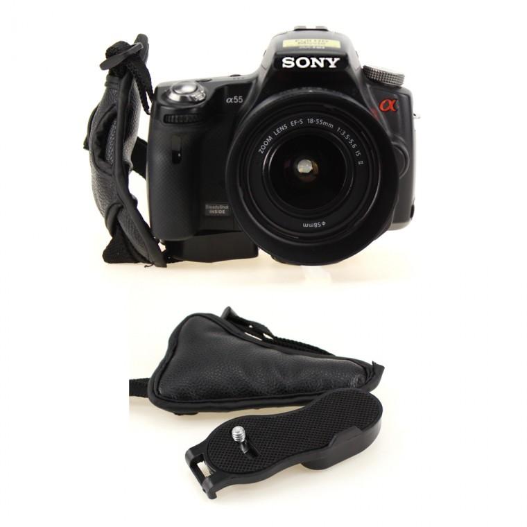 DSLR 카메라 손목 가죽 핸드 스트랩 그립 소니 호환