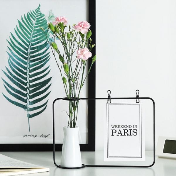 키밍 철제 프레임 꽃병 화병 메모지 메세지 인테리어