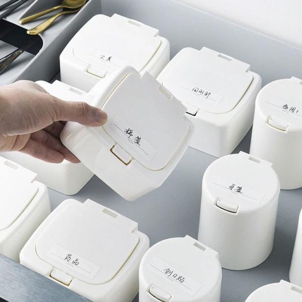 원터치 면봉 화장솜 보관함 정리함 사각 RD-10367