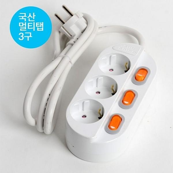 코오드부 멀티탭 3구 2호 (1.4m) W