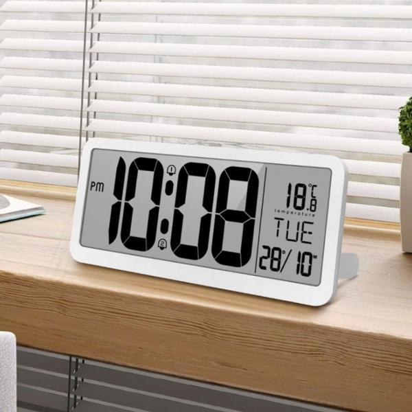 날짜 온도 대형 LCD 탁상 벽걸이 알람 시계 RD-10451