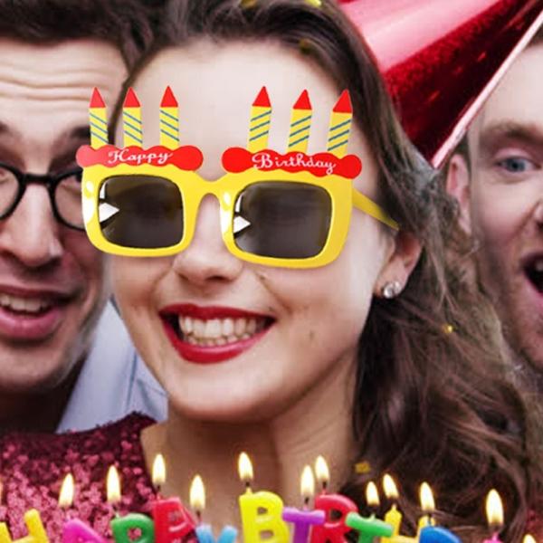 생일파티 케익양초모양 선글라스 양초 썬글라스
