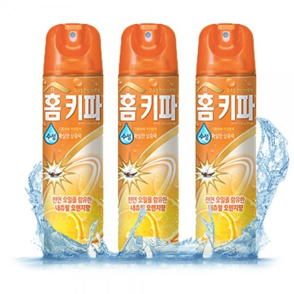 홈키파 수성 오렌지향 모기에어졸 3개 모기향